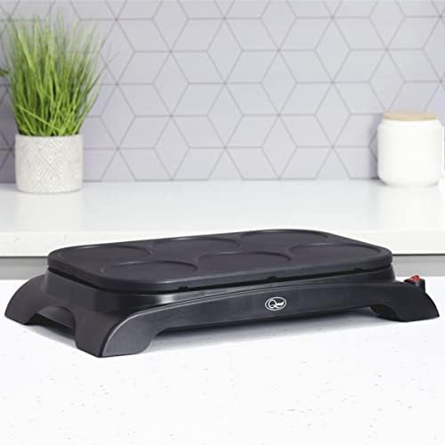 Quest 35319 Mini Pancake Maker and Grill / 6 Non-Stick Moulds / Easy to Use / Accessories Included / Make Crepes, Burgers, Flatbreads, Omelettes and More
