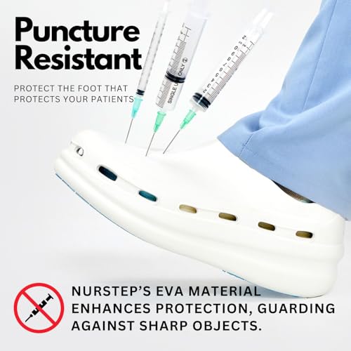 NURSTEP Unisex Lightweight Slip On Comfortable Slip Resistant Medical Nursing Mule & Clog Recovery Slides with Arch Support Insoles for Healthcare Hospital Work Operating Room4