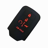 Coolbestda Silicone Key Fob Cover Case Skin Jacket for Honda CIVIC ACCORD PILOT 5 Buttons Smart Key Black