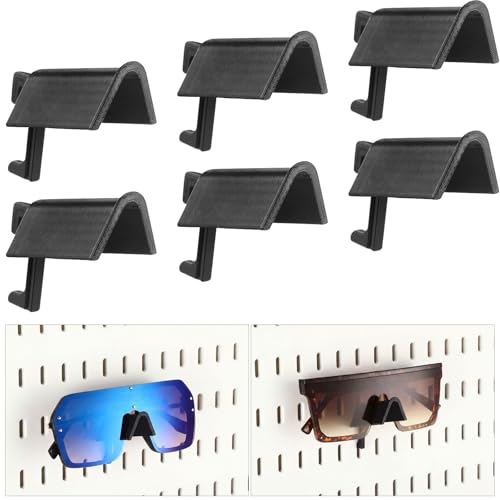 Novabright 6 Pcs Plastic Black Pegboard Eyeglass Holder Eyeglass Display