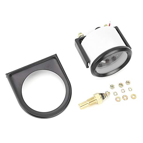 2インチ 12V 車用水温計 メーター ユニバーサル 高感度 取り付け簡単 アルミニウム合金 ブラック ホワイト ライト 40 120℃ 範囲 自動車愛好家向け