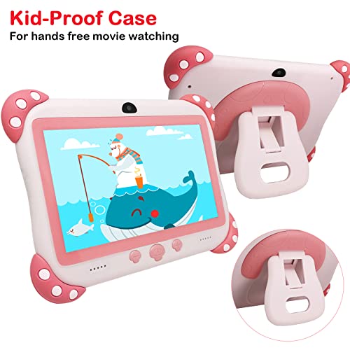 Kids Tablet 7 Inch Android Toddler Tablet For Kids Learning App Preinstalled 1Gb Ram+32Gb Rom 256Gb Expand Support, 2Mp Rear Camera Children’s Education Tablet Google Play Youtube Netflix Ages 3 To 14 #TOP5