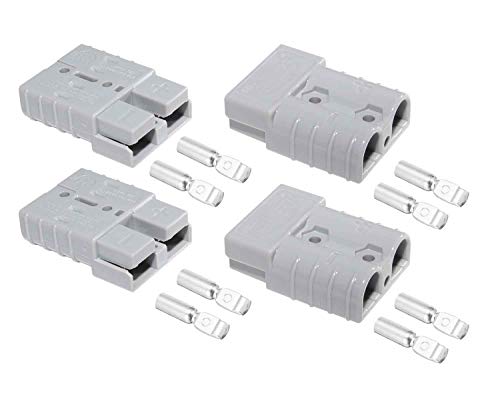 Terminal de cable de batería con conector Anderson SB50 gris de 50A para instalaciones de 600V