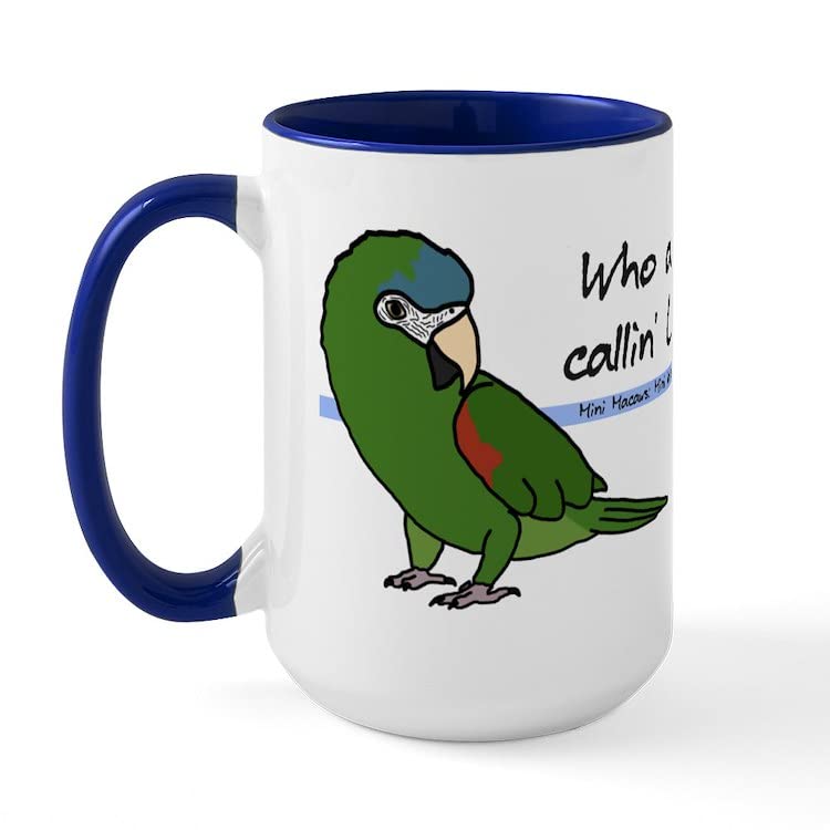 CafePressHahn's Macaw Little Large Mug 15 oz (444 ml) Ceramic Coffee Mug