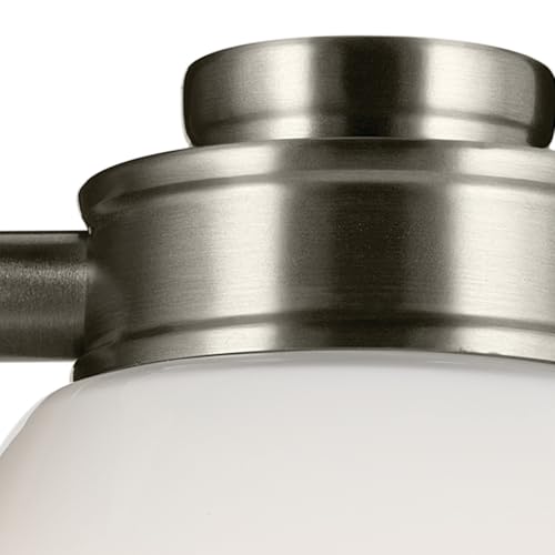 Image of Kichler Erma 2-Light Bathroom Vanity Light, Olde Bronze | Satin etched glass vanity light for bathroom mirrors (13.5 inch x 8.5 inch x 6 inch), 55125OZ