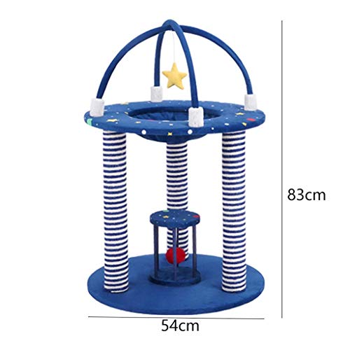 Poste de grattage de chat MU en sisal durable avec balle suspendue