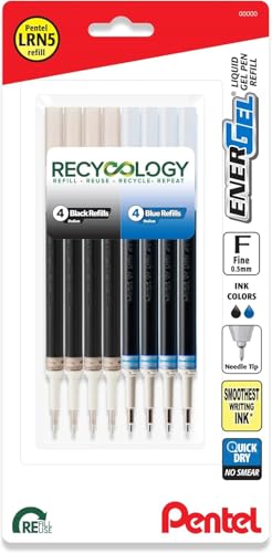 Pentel Energel lot de recharges 0.5 mm pointe aiguille pour vos notes de bureau
