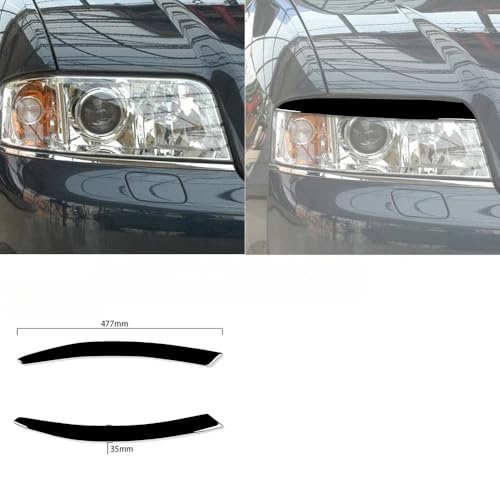 Garniture de paupières Audi A6 4F fini noir laqué miroir