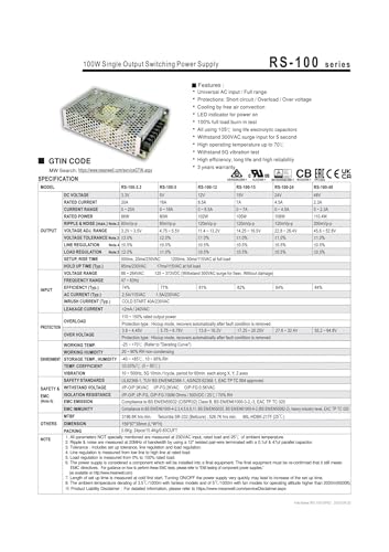 Alimentation à découpage 100 W pour armoire électrique industrielle - 4
