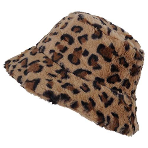 TOUTACOO, Chapeau Cloche, Imprimé Léopard, Toucher Fourrure (Marron Clair) Cover