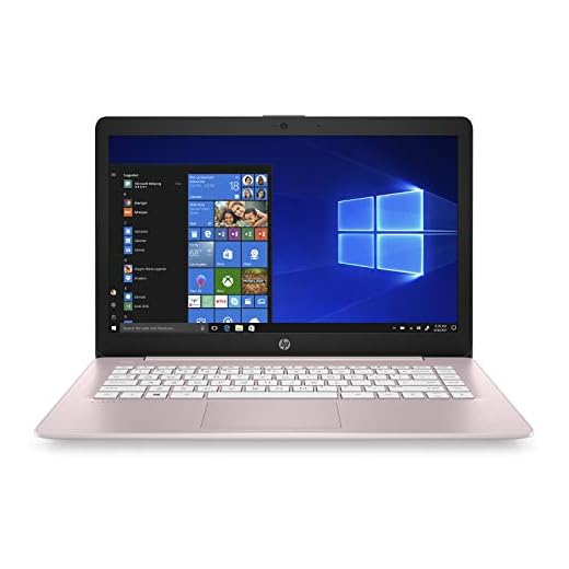 HP Stream 14-Inch Touchscreen Laptop, AMD Dual-Core A4-9120E Processor, 4 GB SDRAM, 64 GB eMMC, Windows 10 Home in S Mode with Office 365 Personal for One Year (14-ds0120nr, Rose Pink)
