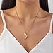 Gmai Gold Shark Necklace Women Gold Plated 3D Detailed Shark Pendant Beach Jewelry Casual Charming Minimalist Statement ocean Necklace for Women (Shark necklace)