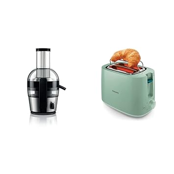 Philips Viva Collection HR1863/20 2-Litre Juicer (Black/Silver) and Daily Collection HD2584/60 830-Watt 2