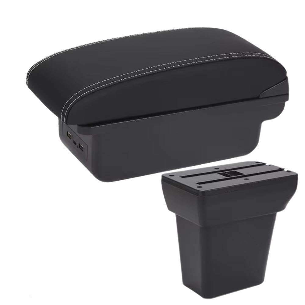 Sxqpocar B3 Black White 3Usb For Ford Ecosport 2009 Car Armrest Box Auto Center Storage Box Replacement Parts