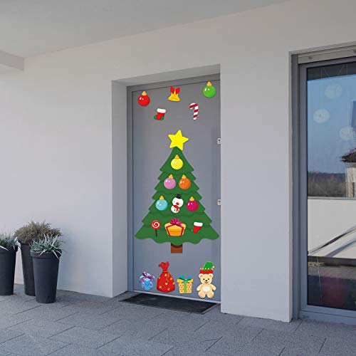 Juego de 21 imanes navideños en forma de árbol y estrella miniatura 2