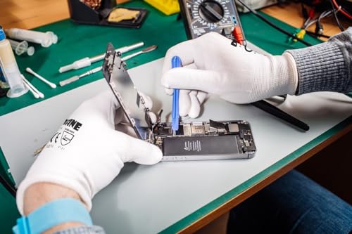 image for DULFINE Safety Work Gloves PU Coated-12 Pairs,White Seamless Knit Glov