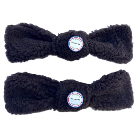 2-Pack Made in USA 13 inch x 4 inch Plush Tuggy Knot Dog Toy - No Stuffing with Squeaker, Large Brown 2 Pack Cover