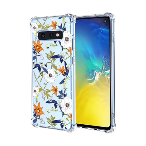 Funda para Galaxy S10e a prueba de golpes y antiarañazos con flores