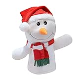  Marioneta de Mano Marionetas de Mano de Navidad 30x32cm Juguete Suave con Boca móvil, niños, Adecuado para Contar Historias y Juegos de rol (Monigote de Nieve)