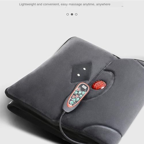 Full Body Heated Vibrating Mattress Cushion - Therapeutic Relief for Back Pain & Muscle Soreness, Auto-Off, Foldable Design for Relaxation & Comfort