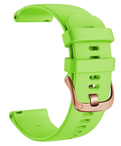 Bracelet silicone 18mm de qualite superieure pour montre Garmin Venu 2S vert