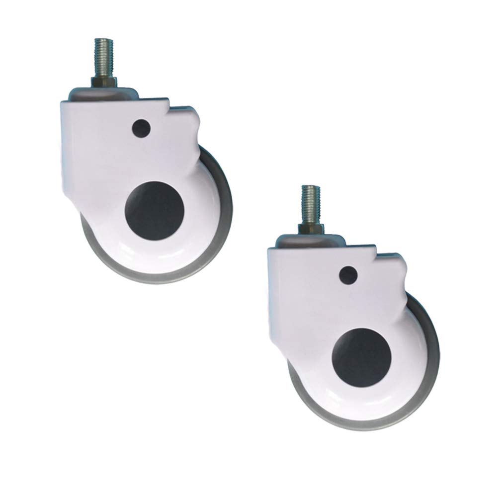 GYRAZXS Universal 5 Inch Swivel Casters with Brake 2 Pack Quiet Medical Equipment Wheel Screws for Furniture Trolleys Heavy Duty Furniture Wheels Smooth Mobility