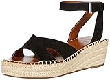Franco Sarto womens Penne Espadrille Wedge Sandal Black 10 M