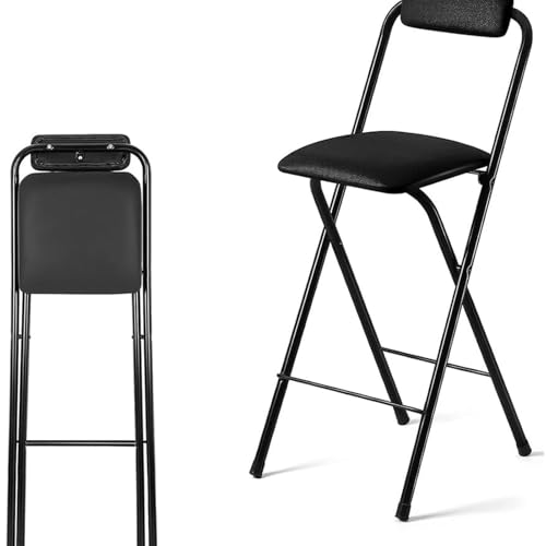 Taburete Plegable Alto Negro Marca Generic