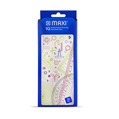 Maxi Metal Geometry Box 10Pc, Blue, Iq Metal Geometry Set, MGB10