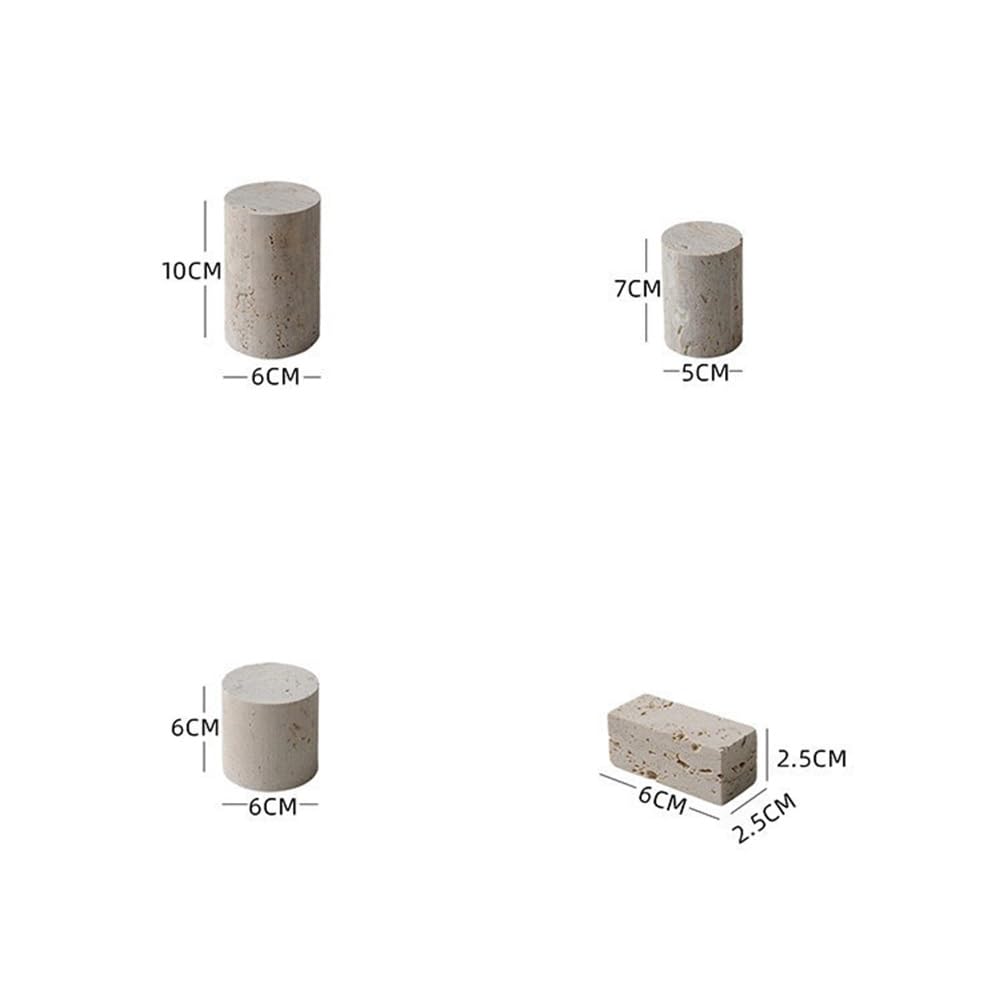 Schmuckaufbewahrung Schmuck-Display-Set aus Travertin und Metall-Organizer | Ringhalter-Vitrinendekor