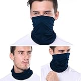 TOPBELIEF Unisex Face Covering Bandana, Multifunctional Headwear, Elastic Tube Scarf, Motorcycle Cycling Neck Warmer Snoods, Balaclava Face Mask for Men Women, UV Dust Wind Protection (Navy Blue) - Image 3