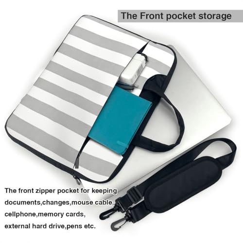 Maletín impermeable para laptop 15.6 pulgadas gris y blanco miniatura 5