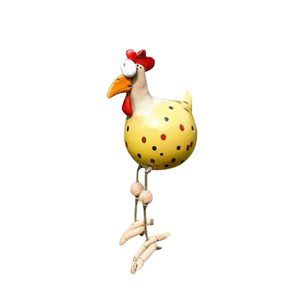 Statue Décorative Coq En Résine Pour Jardin Ou Intérieur - Design Mignon Et Coloré, Décoration Amusante - 5