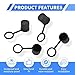 FOCMKEAS BNC-B Plug Protective Cover 20 Pcs Anti-Dust Protector Caps, Plug Protector Caps for BNC-B Female Ports and Computers Black Silica Gel