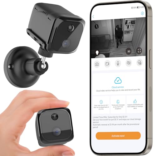 Small Security Camera Wireless Indoor 2K HD Magnetic Mini Security Cam