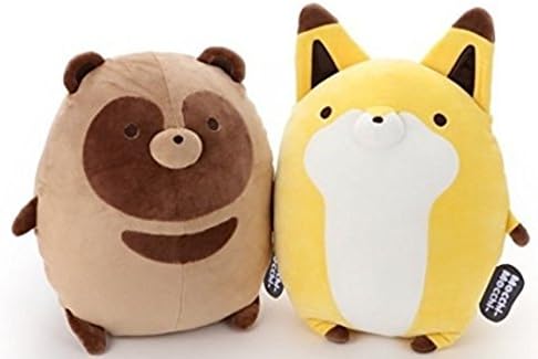Amazon タヌキとキツネもっちぃぬいぐるみ ｅ組限定 Mサイズ 2種セット アニメ 萌えグッズ 通販