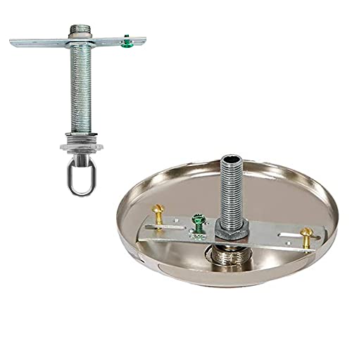 Image of ECUDIS Light Fixture Cross Bar Kit, 1 /4 IP Center Lamp Screw Collar Canopy Hardware Set (Nickel, Pack of 1)