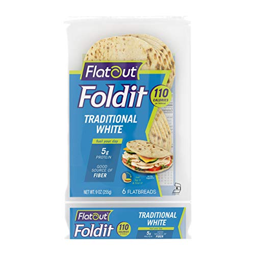 Flatout Foldit, Traditional White (1 Pack of 6 Foldits)