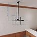 Mount-It! TV Ceiling Mount Bracket, Adjustable Height Full Motion 360 Deg Rotation Tilting Swiveling for Flat Panel LCD LED OLED Plasma TVs, Fits up to 75 Inch 110 Pound Capacity, Black (MI-509B)