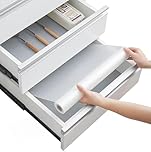 Drawer Liner Shelf Liners for Kitchen Cabinets Non-Adhesive by Linda’s Essentials (17.5 x 240 Inches) - Non-Slip Easy Clean Kitchen Cupboard and Cabinet Protector, Waterproof Mat, Clear Roll