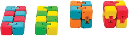 Raymond Geddes Infinity Cube - Borradores coloridos para aliviar el estrés para niños, perfectos para fiestas de cumpleaños y suministros escolares