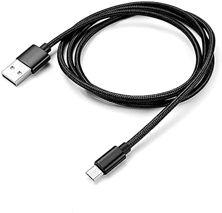 Micro cable 3.1amp fast charging Strong Nylon Braided Tangle-Free Micro USB Data Charger Cable for Samsung, HTC, Nokia, Sony, Kindle, PS4, Speaker, Power bank and More Micro USB Devices (BLACK, 1m)