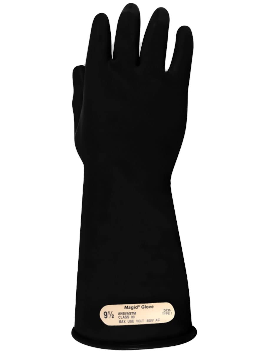 Amazing 🔥 Magid Glove & Safety M0014B7 A.R.C. Natural Rubber Latex Electrical Insulating Gloves with Straight Cuff, Class 00, Size 7, 14 Length, Black (1 Pair) One-Day Sale: Up to 60% Off Magid Glove & Safety M0014B7 A.R.C. Natural Rubber Latex Electrical Insulating Gloves with Straight Cuff, Class 00, Size 7, 14 Length, Black (1 Pair)