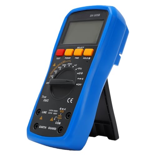 Luocute Insulation Resistance Tester Digital Multimeter, Auto Ranging Megohmmeter Voltmeter AC DC Voltage Resistor Capacitance Diode Continuity Meter with Backlight Rechargeable (#1)