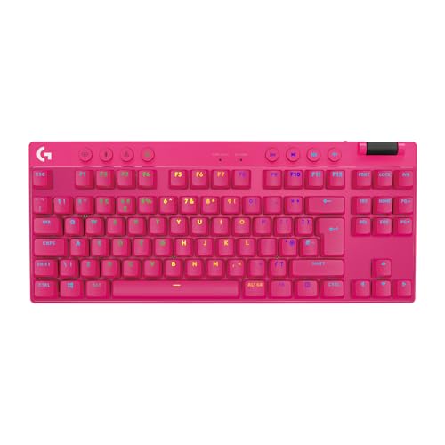 Image of Logitech G PRO X TKL Lightspeed Wireless Gaming Keyboard (Tactile)- Magenta