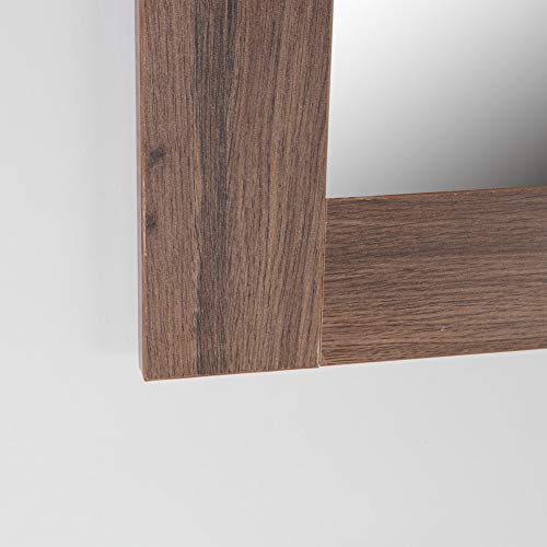48\" Bathroom Vanity Cabinet Brown MDF Wood Vessel Sink Modern Design w/Mirror Faucet Drain - Thumbnail 4