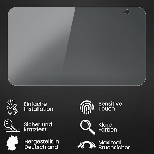 Bruni Schutzfolie kompatibel mit Amazn Echo Show 5 1. Generation 2019 Folie, glasklare Displayschutzfolie (2X)
