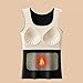 Women's Thermal Sleeveless Undershirt Tank Tops with Chest Pad Camisole Soft Warm Underwear Vest Slim Base Layer Top