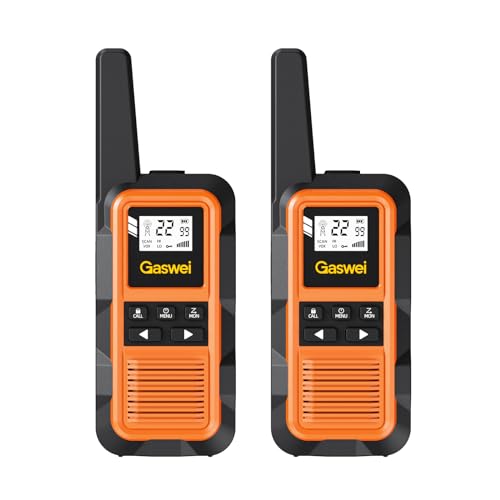 Gaswei G2pro Walkie Talkies Long Range for Adults, Waterproof, Shock Resistant & Rechargeable Two-Way Radio with VOX 2 Pack(Orange)
