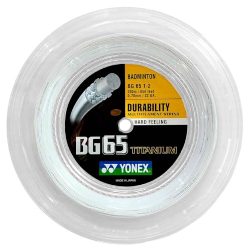 YONEX BG65 Titanium Badminton String (White)